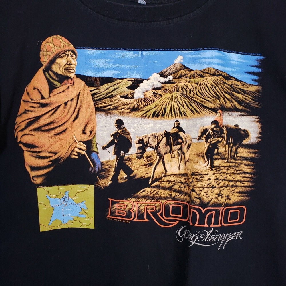 Men's See N See Bromo Wong Tengger T shirt Indonesian National Park Black US L